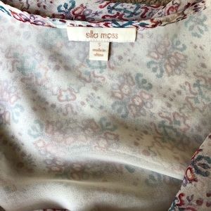 Ella Moss Tops - Ella Moss Print Cold Shoulder Blouse Ella Moss Tops - Ella Moss Print Cold Shoulder Blouse